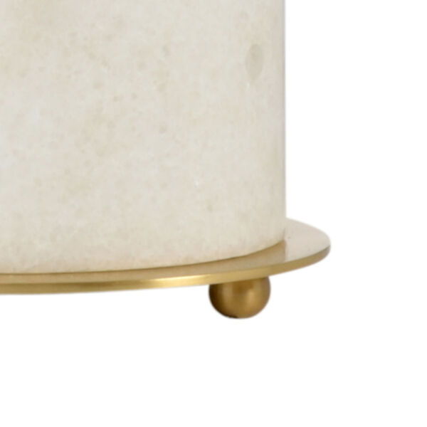 Swirl Natural White and Gold Table Lamp, image 2