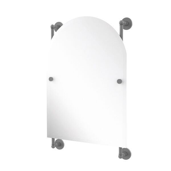 Prestige Skyline Matte Gray 21-Inch Arched Top Frameless Rail Mounted Mirror, image 1