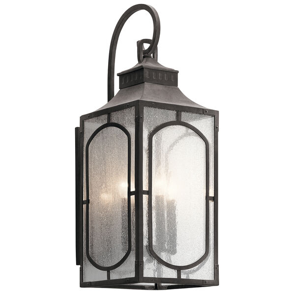 Bay Village Weathered Zinc 10-Inch Four-Light Large Outdoor Wall Light, image 1
