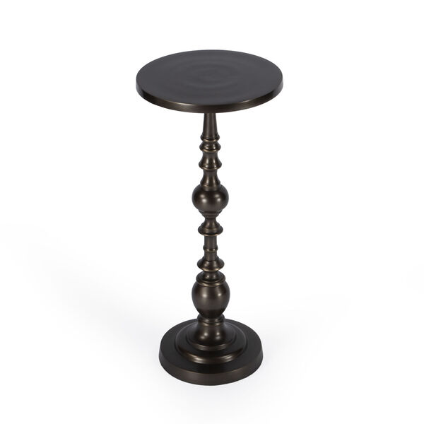 Darien Bronze Round Pedestal End Table, image 1