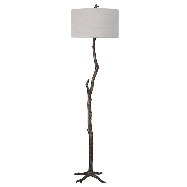 Spruce Rustic Black and Silver One-Light Floor Lamp, image 1