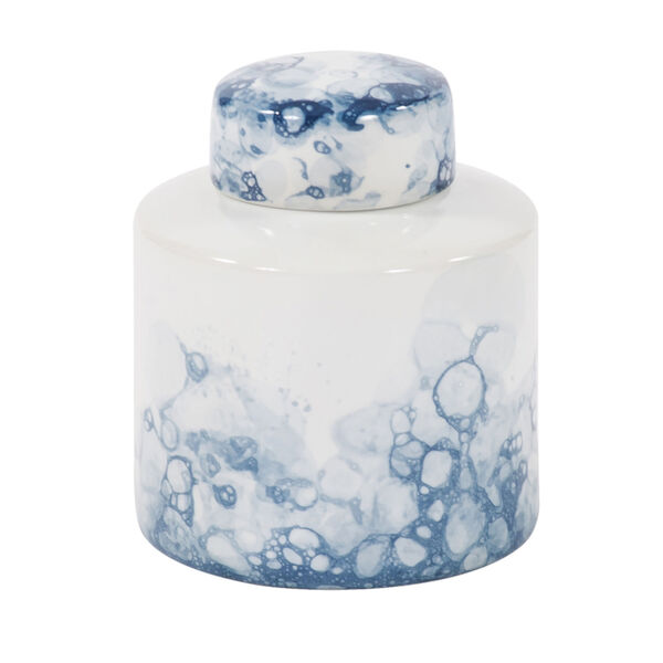 Blue and White Porcelain Tea Jar, Small, image 1