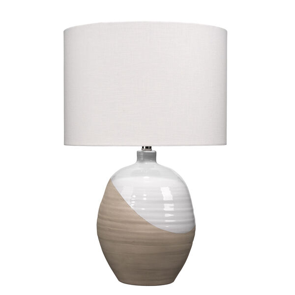Hillside White Natural Ceramic One-Light Table Lamp, image 1