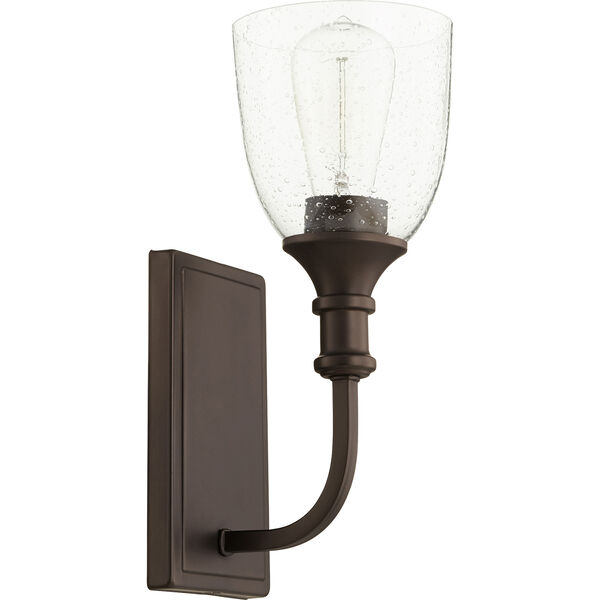 Richmond Oiled Bronze One-Light 5.25-Inch Wall Sconce with Clear Seeded Glass, image 1
