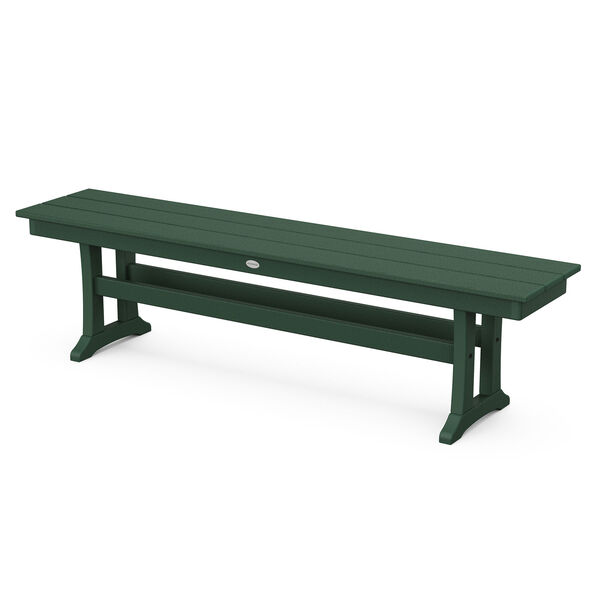 Green Trestle 65-Inch Bench, image 1