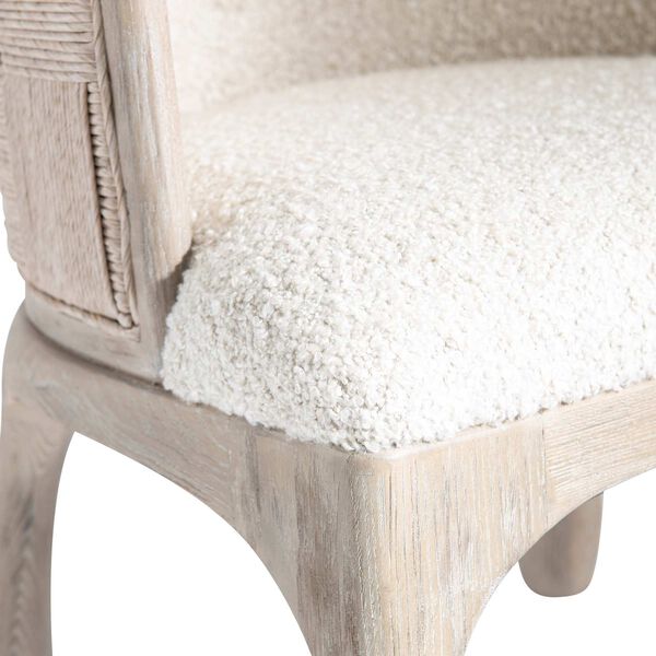 Cayo Beige and White Fabric Arm Chair, image 6
