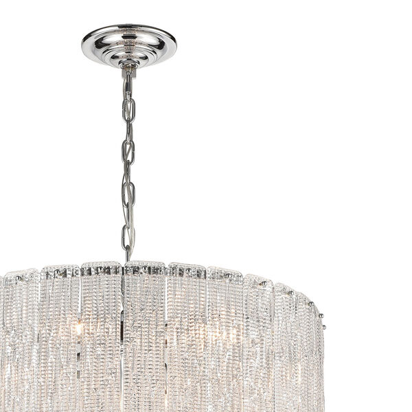 Diplomat Clear and Chrome 19-Light Chandelier, image 4