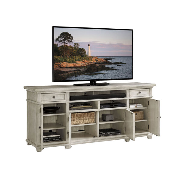 Oyster Bay White Kings Point Large Media Console, image 3