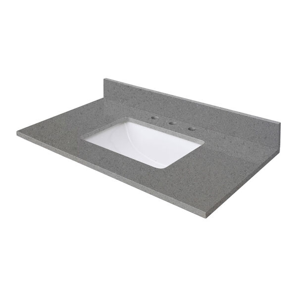 Lotte Radianz Contrail Matte 37-Inch Vanity Top with Rectangular Sink, image 2