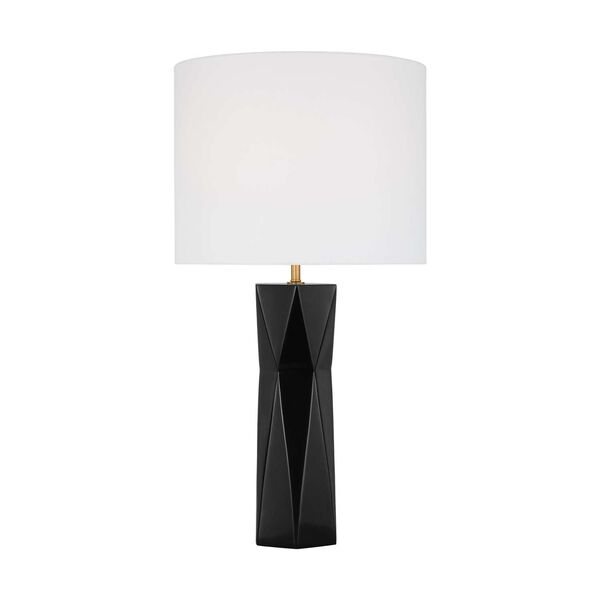 Fernwood Gloss Black One-Light Medium Table Lamp by Drew and Jonathan, image 1