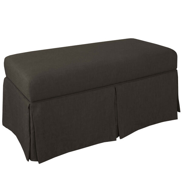 Linen Charcoal 36-Inch Storage Bench, image 1