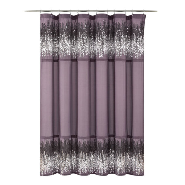 Purple and Black 72 x 72 In. Single Shower Curtain, image 6
