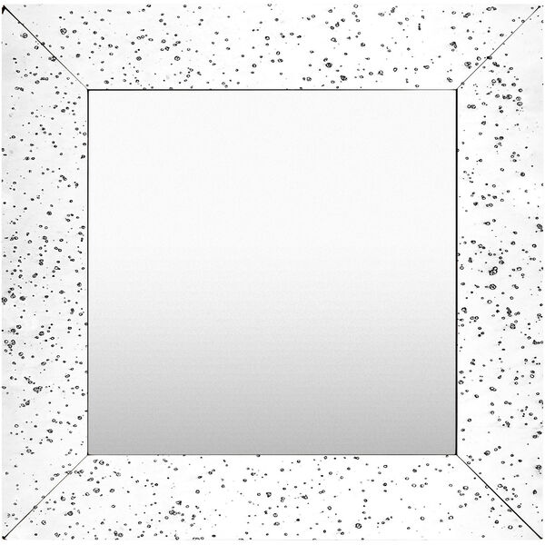 Crystalline White 18-Inch Wall Mirror, image 1