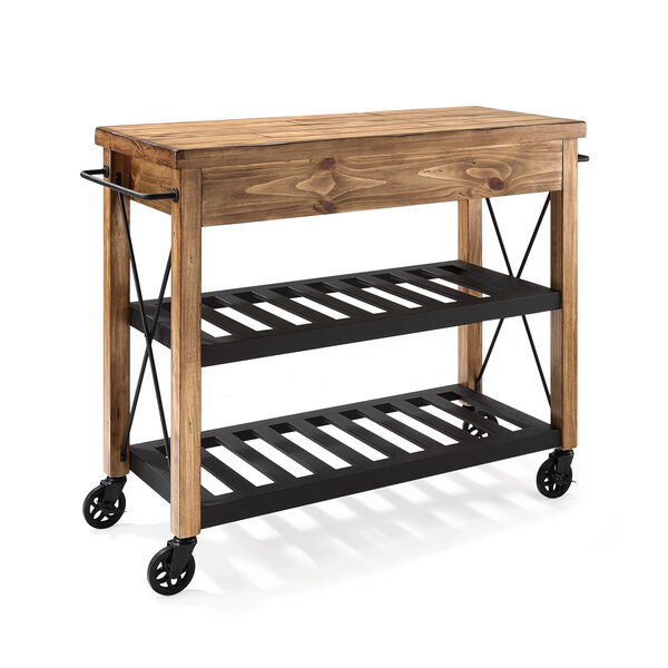 Roots Rack Natural Industrial Kitchen Cart, image 2