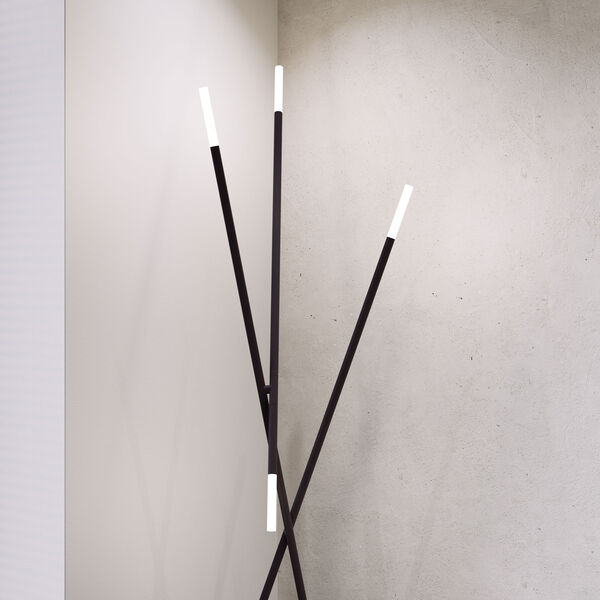 Qux Satin Black Four-Light LED Floor Lamps, image 4