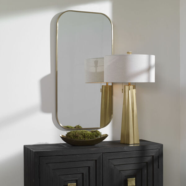 Taft Plated Brass Mirror, image 1