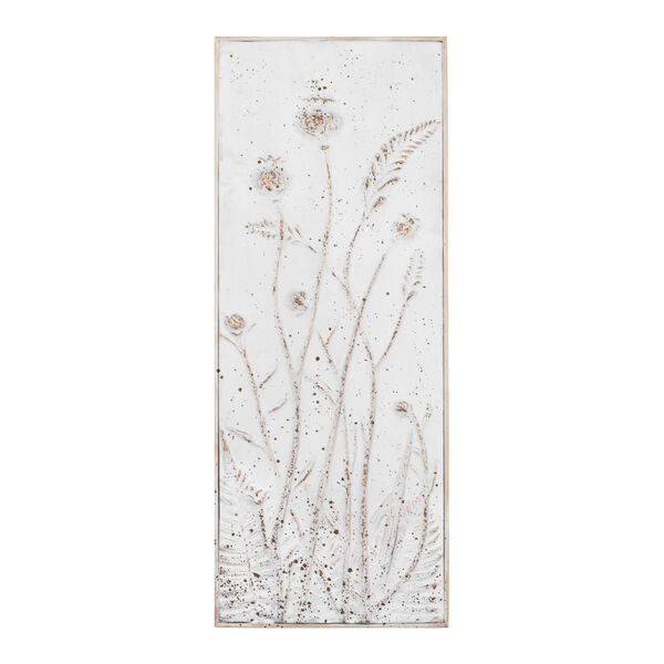 Chateau White Metal Wall Decor with Flowers - Set of 2, image 2