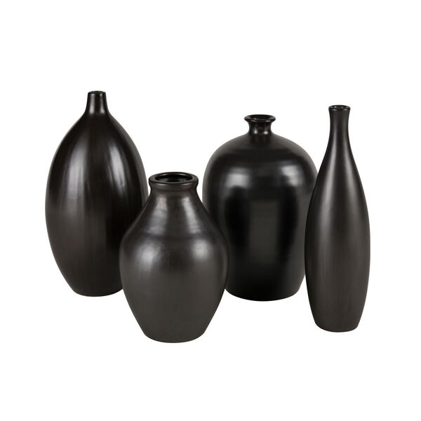 Faye Black Tall Vase, Set of 2, image 2