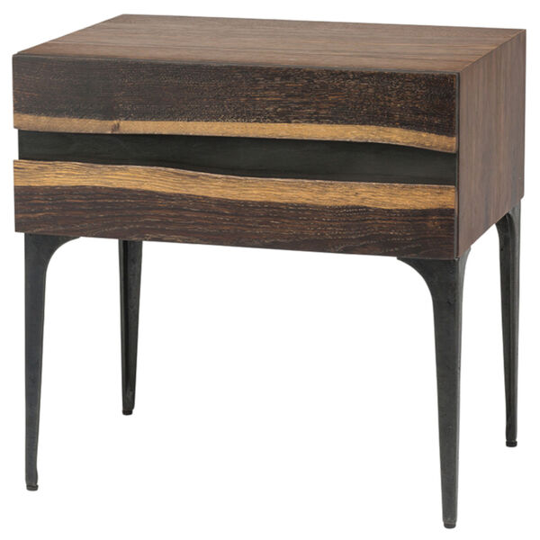 Prana Brown and Black Side Table, image 1