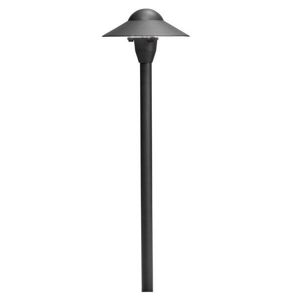 Textured Black 21-Inch One-Light Landscape Path Light with Six-Inch Dome, image 1