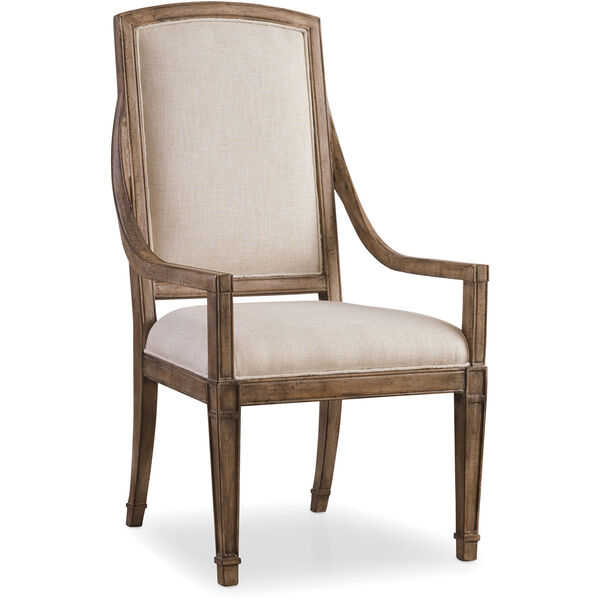 Solana Ivory Fabric Host Chair, image 1