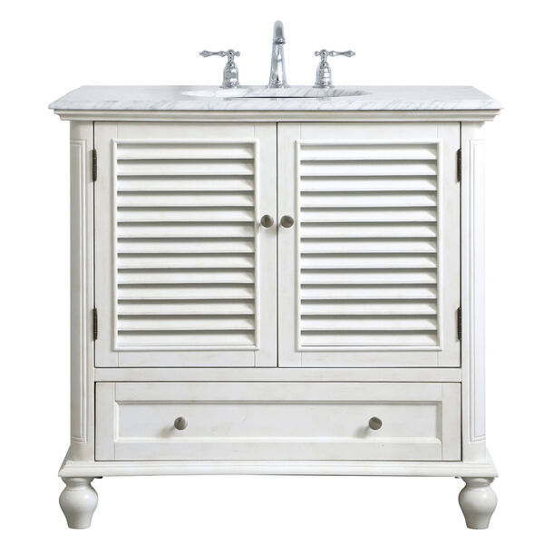 Rhodes Antique White 36-Inch Vanity Sink Set, image 1
