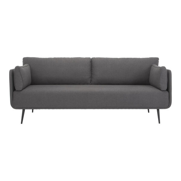 Rodrigo Anthracite and Black 4-Seater Sofa with Foam Cushion, image 1