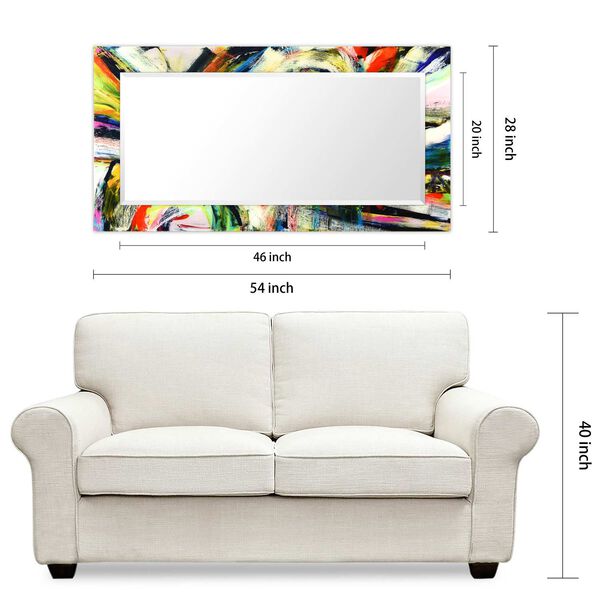 Rock Star Multicolor 54 x 28-Inch Rectangular Beveled Wall Mirror, image 11