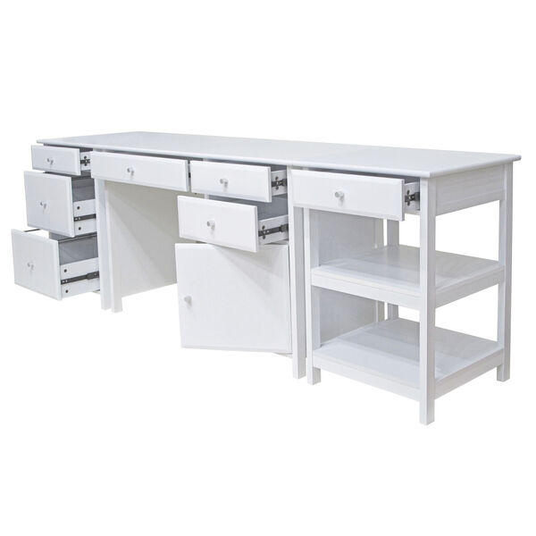 Delta White Three-Piece Desk Set, image 2