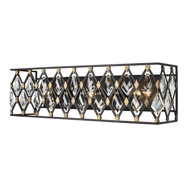Windsor Carbon and Havana Gold Three-Light Wall Sconce, image 2