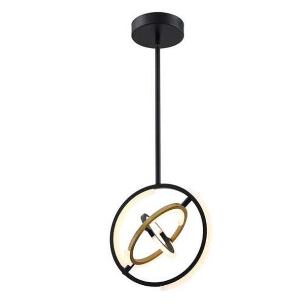 Trilogy Black and Gold 13-Inch LED Pendant, image 1