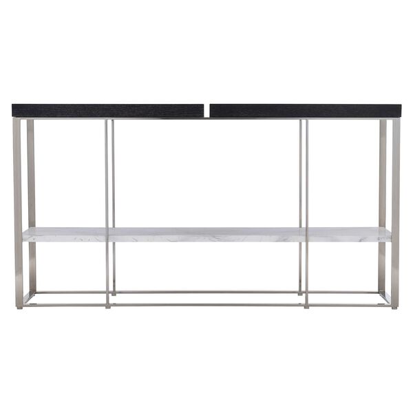 Lafayette Dark Cerused Mink and Stainless Steel Console Table, image 3