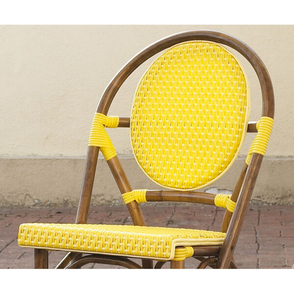 Paris Bistro Yellow Outdoor Dining Chair, Set of 2, image 3