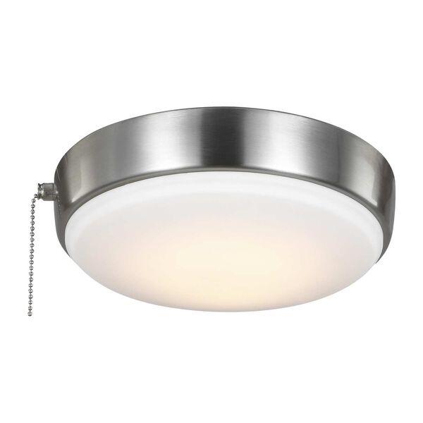 Brushed Steel Nine-Inch LED Ceiling Fan Light Kit, image 1