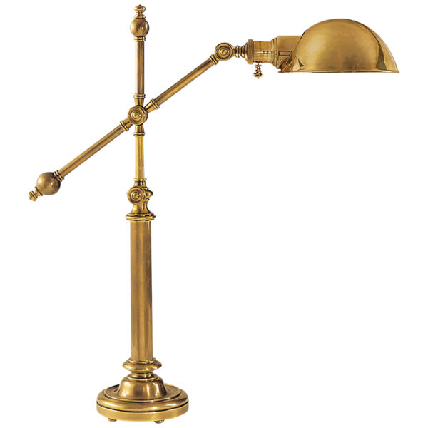 Pimlico Table Lamp in Antique-Burnished Brass with Antique-Burnished Brass Shade by Chapman and Myers, image 1