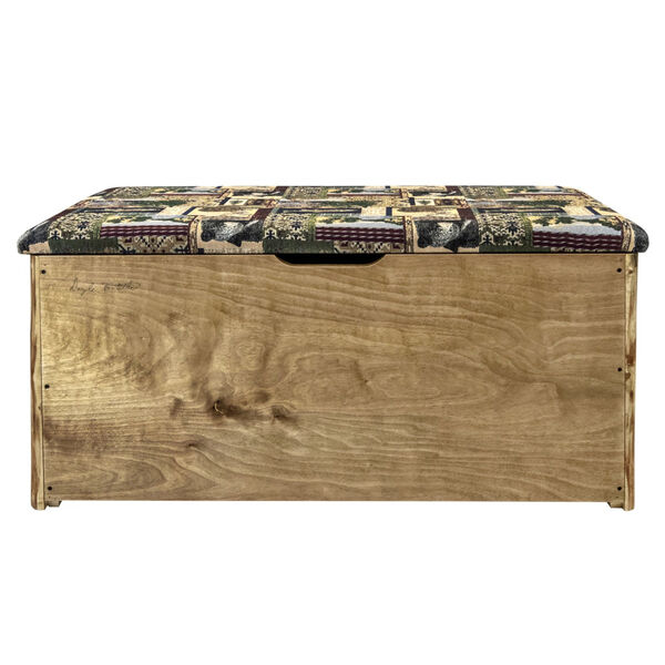Glacier Country Stain and Lacquer Blanket Chest with Woodland Upholstery, image 6