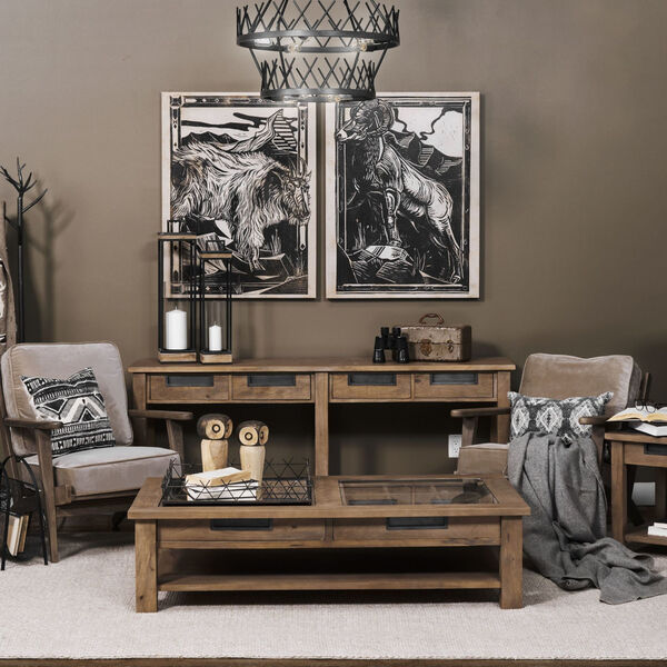 Harrelson III Light Brown Four-Drawer Console Table, image 3