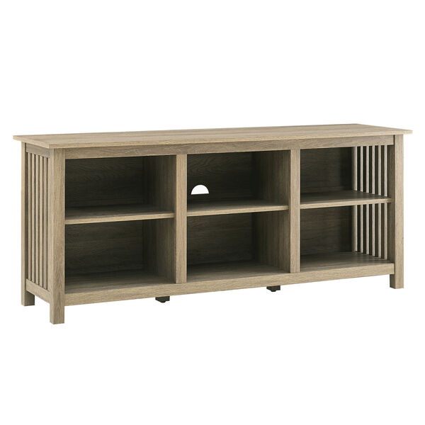 Mission Driftwood Slatted Side Wood Console, image 4