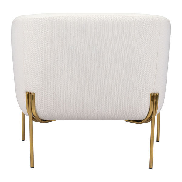 Micaela Ivory and Gold Arm Chair, image 5