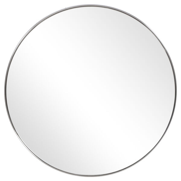 Coulson Brushed Nickel Round Mirror, image 3