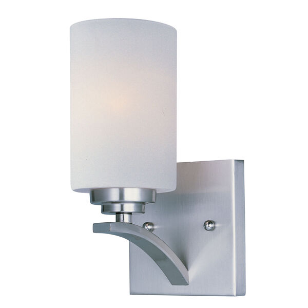 Deven Satin Nickel One-Light Wall Sconce, image 1