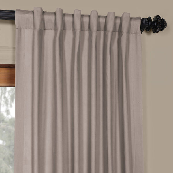 Stone Gray Solid Cotton 108 x 50 In. Curtain Single Panel, image 4