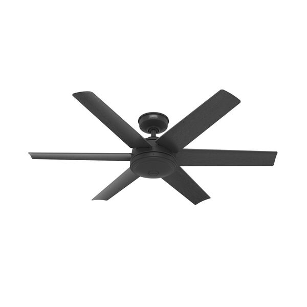 Jetty Matte Black 52-Inch Outdoor Ceiling Fan with Wall Control, image 1