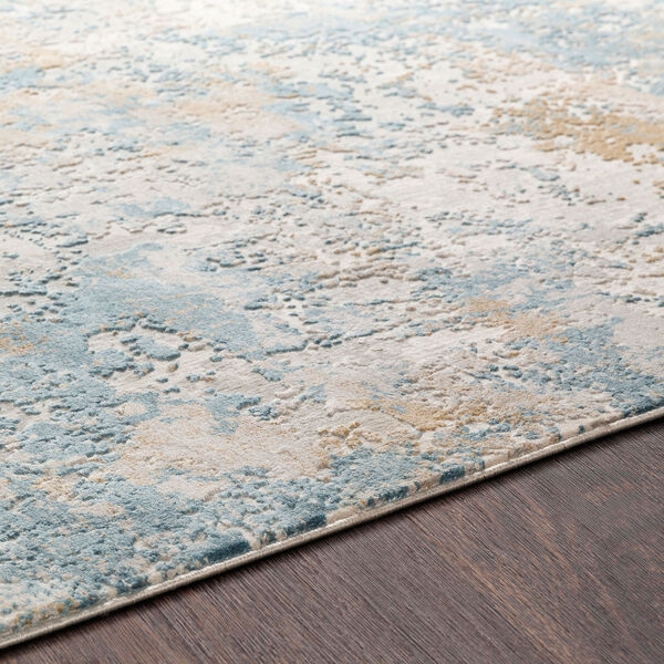 Aisha Sky Blue and Mustard Rectangular: 5 Ft. 3 In. x 7 Ft. 3 In. Rug, image 4