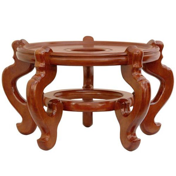 Rosewood Fishbowl Stand - Honey 14.5 Inch, image 1