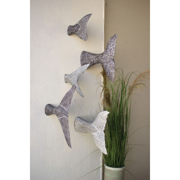 Fish Tale Wall Sculptures, Set of Five, image 1