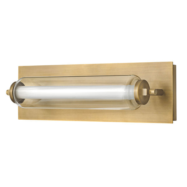 Lucien Lacquered Brass Small Integrated LED Bath Strip, image 3