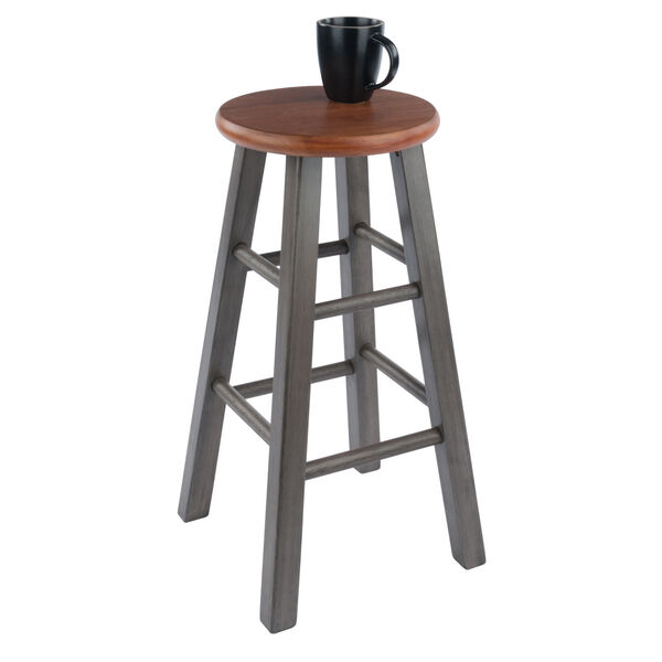 Ivy Rustic Teak and Gray Counter Stool, image 4