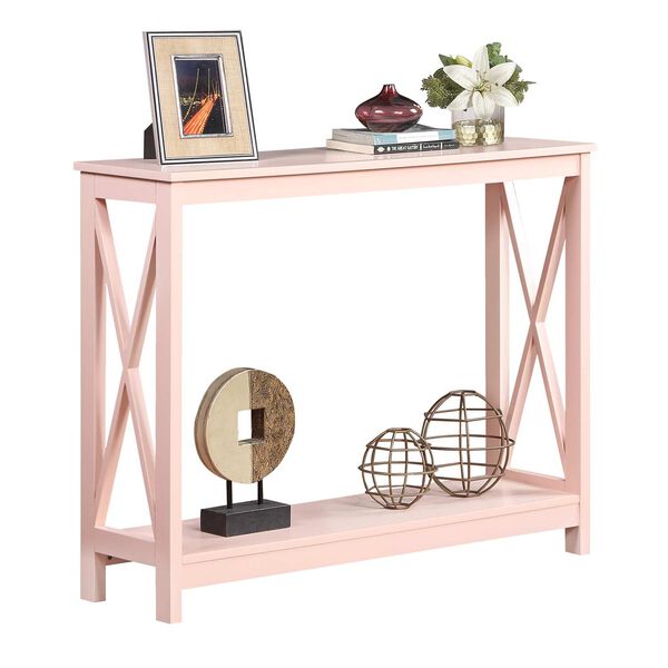 Oxford Blush Pink Console Table with Shelf, image 1