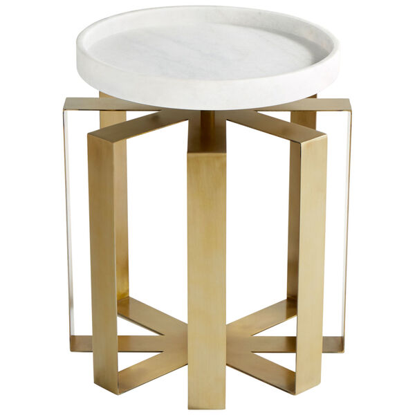 Aged Brass Canterbury Side Table, image 1